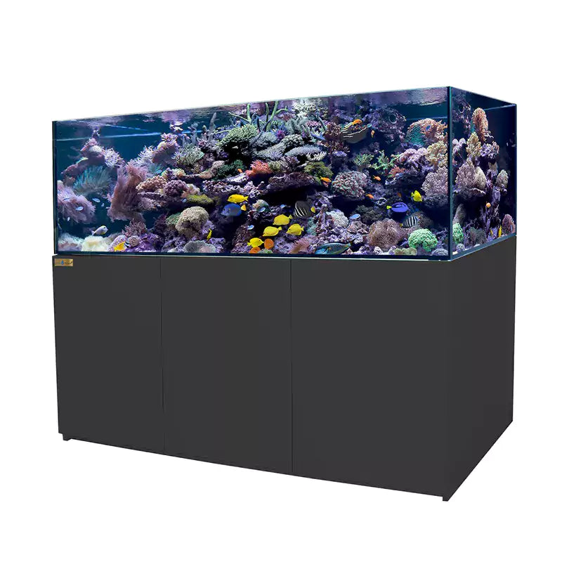 250 Gallon Coral Reef Aquarium Ultra Clear Glass Tank & Built in Sump All Black