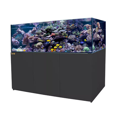250 Gallon Coral Reef Aquarium Ultra Clear Glass Tank & Built in Sump All Black