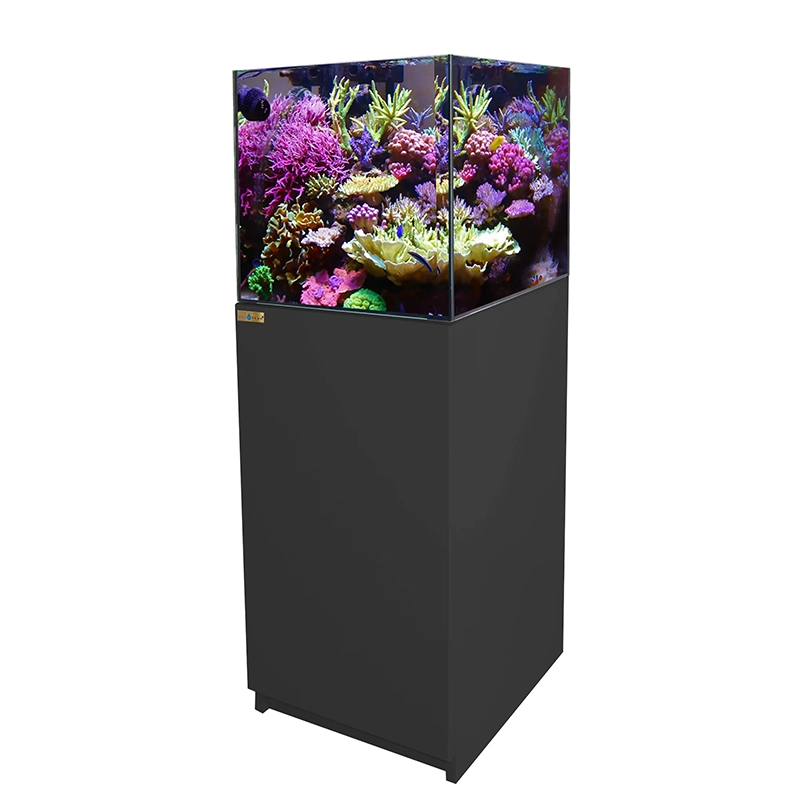 Aqua Dream 50 Gallon Coral Reef Aquarium Ultra Clear Glass Tank & Built in Sump All Black