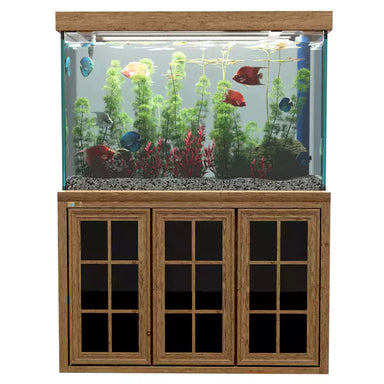 Aqua Dream 145 Gallon Tempered Glass Aquarium Darkwood