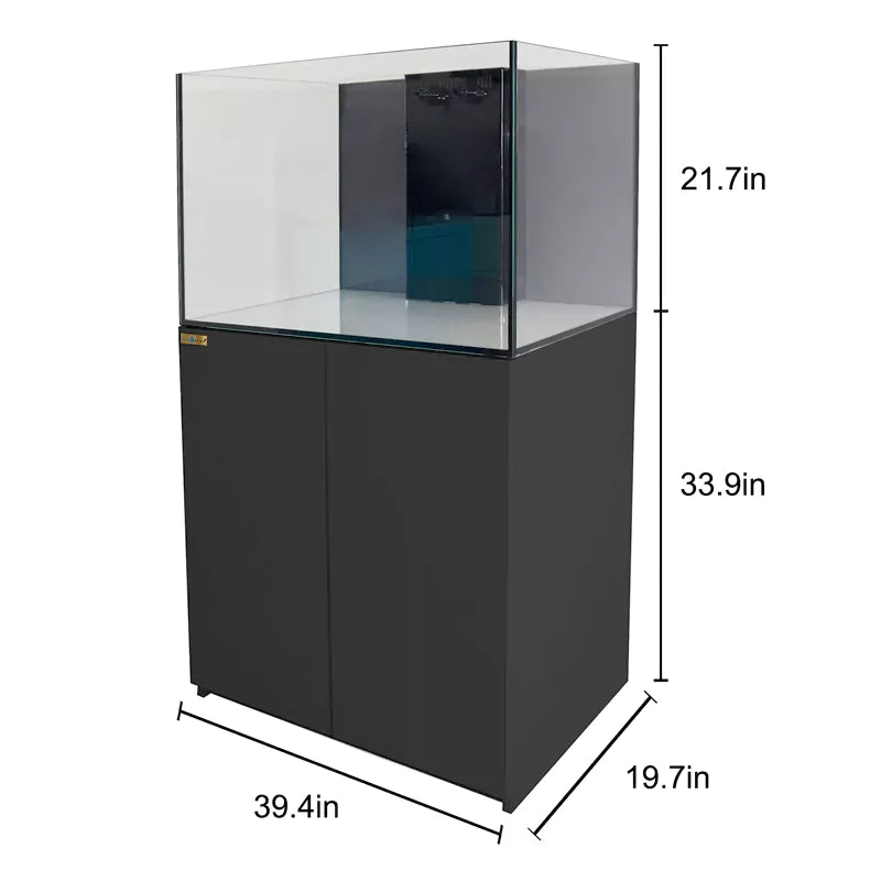 115 Gallon Coral Reef Aquarium Ultra Clear Glass Tank & Built in Sump