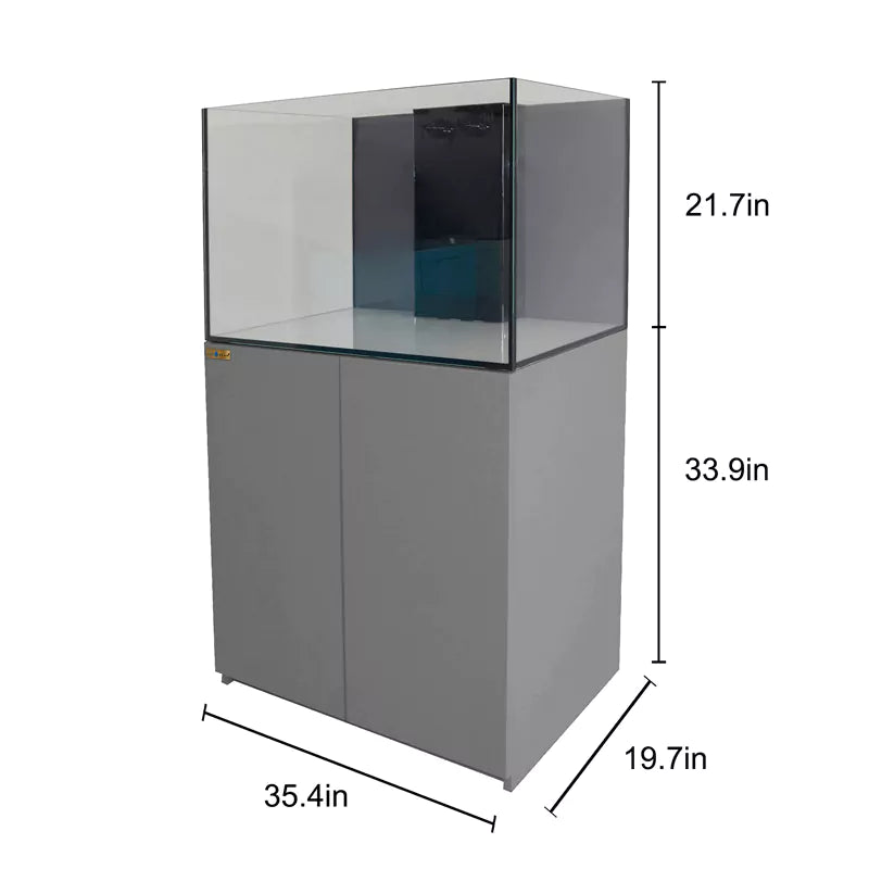 Aqua Dream 100 Gallon Coral Reef Aquarium Ultra Clear Glass Tank & Built in Sump