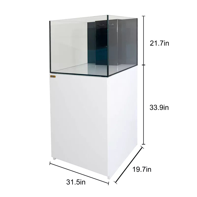 Aqua Dream 90 Gallon Coral Reef Aquarium Ultra Clear Glass Tank & Built in Sump