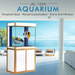 Aqua Dream 100 Gallon Tempered Glass Aquarium White and Gold