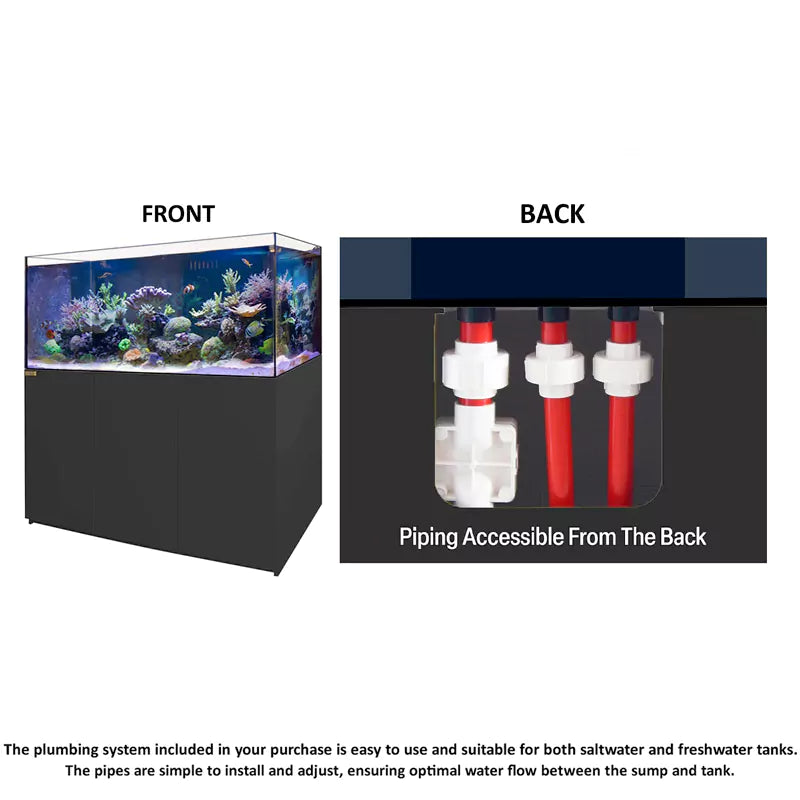 Aqua Dream 185 Gallon Coral Reef Aquarium Ultra Clear Glass Tank & Built in Sump