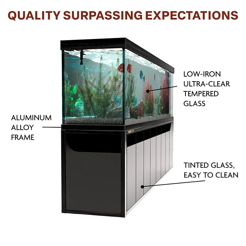 Aqua Dream 600 Gallon Tempered Glass Aquarium Black