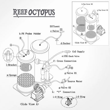 Reef Octopus SRO CR3000D 7in Dual Chamber Calcium Reactor