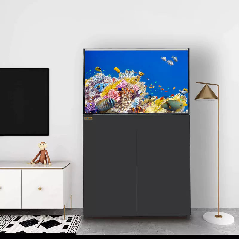 115 Gallon Coral Reef Aquarium Ultra Clear Glass Tank & Built in Sump