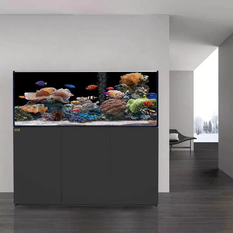 Aqua Dream 185 Gallon Coral Reef Aquarium Ultra Clear Glass Tank & Built in Sump